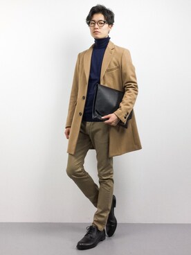 「Stutostein Nolley's（シュテットシュタインノーリーズ）のアイテム（バッグ）」を使った、武井一輝さん（メンズ・173cm）の秋コーディネート
