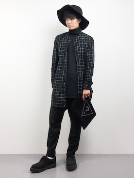 「L.H.P Private Brand（エルエイチピープライベートブランド）のアイテム（帽子）」を使った、武井一輝さん（メンズ・173cm）の秋コーディネート