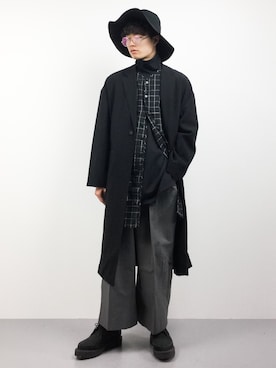 「L.H.P Private Brand（エルエイチピープライベートブランド）のアイテム（帽子）」を使った、武井一輝さん（メンズ・173cm）の秋コーディネート