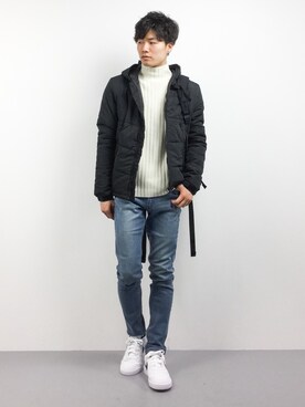 「improves（インプローブス）のアイテム（ダウンジャケット/コート）」を使った、武井一輝さん（メンズ・173cm）の秋コーディネート