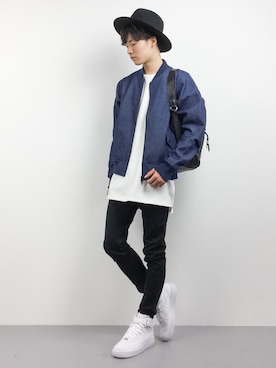 「STUDIOUS（ステュディオス）のアイテム（バッグ）」を使った、武井一輝さん（メンズ・173cm）の秋コーディネート