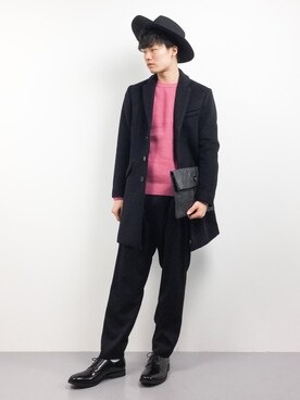 「CASPER JOHN（キャスパージョン）のアイテム（帽子）」を使った、武井一輝さん（メンズ・173cm）の秋コーディネート