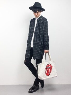 「unrelaxing（アンリラクシング）のアイテム（パンツ）」を使った、武井一輝さん（メンズ・173cm）の秋コーディネート