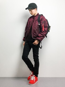 武井一輝さんの（Alpha Industries | アルファインダストリーズ）を使ったコーディネート