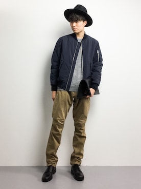 武井一輝さん（メンズ・173cm）の秋コーディネート