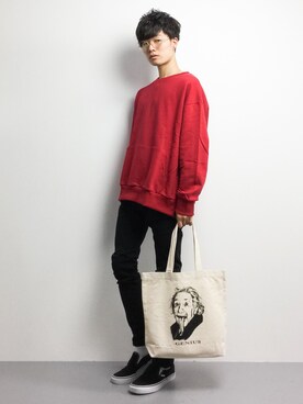 「unrelaxing（アンリラクシング）のアイテム（パンツ）」を使った、武井一輝さん（メンズ・173cm）の秋コーディネート