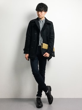 「improves（インプローブス）のアイテム（トレンチコート）」を使った、武井一輝さん（メンズ・173cm）の秋コーディネート