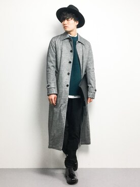 「BODY WILD（ボディーワイルド）のアイテム（パンツ）」を使った、武井一輝さん（メンズ・173cm）の冬コーディネート