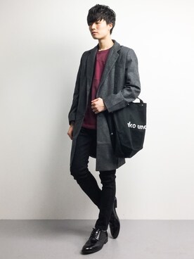 「improves（インプローブス）のアイテム（シューズ）」を使った、武井一輝さん（メンズ・173cm）の冬コーディネート