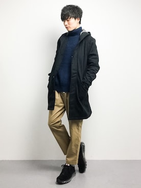 「HVC（エイチブイシー）のアイテム（ジャケット/アウター）」を使った、武井一輝さん（メンズ・173cm）の冬コーディネート