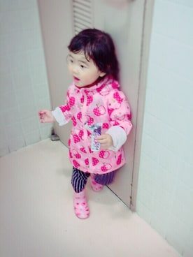 「トイレから失礼しやす」｜anapoさん（キッズ・90cm）の秋コーディネート