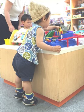 「アイテム（ハット）」を使った、masu oさん（メンズ・80cm）の夏コーディネート