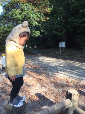 「LAGOM（LAGOM）のアイテム（帽子）」を使った、masu oさん（メンズ・80cm）の秋コーディネート