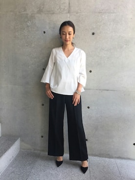 「フレアスリーブ」｜shizuさん（レディース・159cm）の秋コーディネート