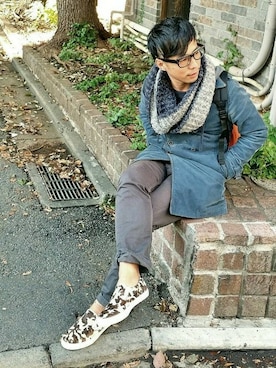 「アイテム（スニーカー、その他）」を使った、nakataさん（メンズ・170cm）の冬コーディネート