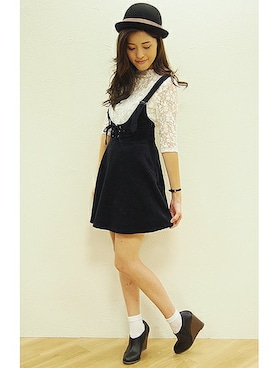 「one after another NICE CLAUP（ワンアフターアナザーナイスクラップ）のアイテム（ブーティ）」を使った、Juri.さん（レディース・162cm）の秋コーディネート