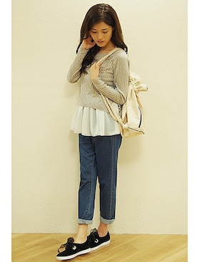「one after another NICE CLAUP（ワンアフターアナザーナイスクラップ）のアイテム（アクセサリー）」を使った、Juri.さん（レディース・162cm）の秋コーディネート