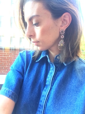 「PULL&BEAR（プルアンドベア）のアイテム（チュニック）」を使った、ClaireMcGovernさん（レディース・170cm）の夏コーディネート