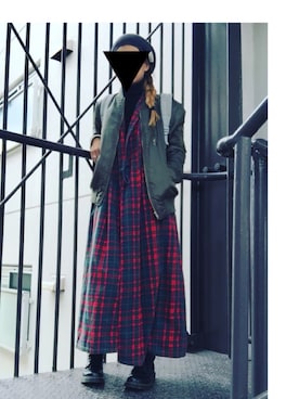 「RUDE GALLERY（ルードギャラリー）のアイテム」を使った、ayu&kinakoさん（レディース・166cm）の冬コーディネート
