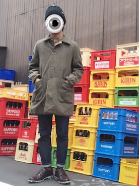 「Engineered Garments（エンジニアードガーメンツ）のアイテム（ダウンジャケット/コート）」を使った、orzzieさん（メンズ・175cm）の秋コーディネート
