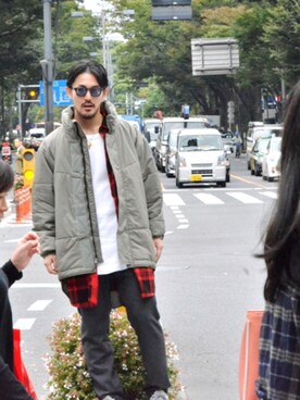 「BEYOND（ビヨンド）のアイテム（ジャケット/アウター）」を使った、hajime722さん（メンズ・176cm）の秋コーディネート