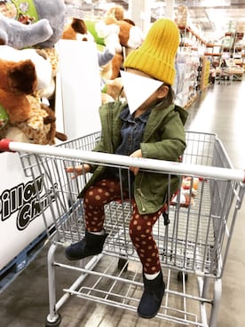 「OLD NAVY（オールドネイビー）のアイテム（ミリタリージャケット）」を使った、Leeさんさん（キッズ・90cm）の秋コーディネート