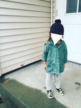 「no brand（ノーブランド）のアイテム（その他アウター）」を使った、Leeさんさん（キッズ・90cm）の秋コーディネート