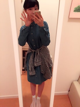 「AS KNOW AS plus（アズノゥアズプラス）のアイテム」を使った、pyonchiさん（レディース・161cm）の春コーディネート