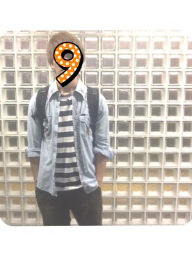 「トイレから失礼しやす」｜「アイテム（チノパンツ）」を使った、S o t a . Sさん（メンズ・174cm）の夏コーディネート