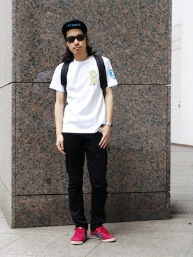「AVIREX（アヴィレックス）のアイテム（キャップ）」を使った、mr.sakuraiさん（メンズ・168cm）の春コーディネート