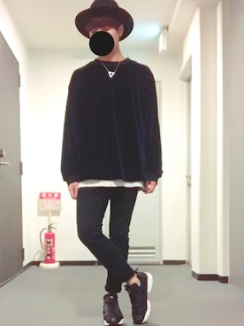 「SCALA（スカラ）のアイテム（帽子）」を使った、Hello 【フォロバ100%】さん（メンズ・170cm）の秋コーディネート