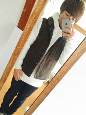「GLOBAL WORK（グローバルワーク）のアイテム（その他アウター）」を使った、SHUICHIさん（メンズ・165cm・20代）の冬コーディネート