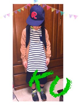 「FREAK'S STORE（フリークスストア）のアイテム（ワンピース/ドレス）」を使った、☆★KU★☆さん（キッズ・120cm）の冬コーディネート