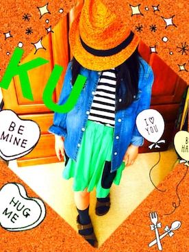 「Lee（リー）のアイテム（シャツ/ブラウス）」を使った、☆★KU★☆さん（キッズ・120cm）の春コーディネート