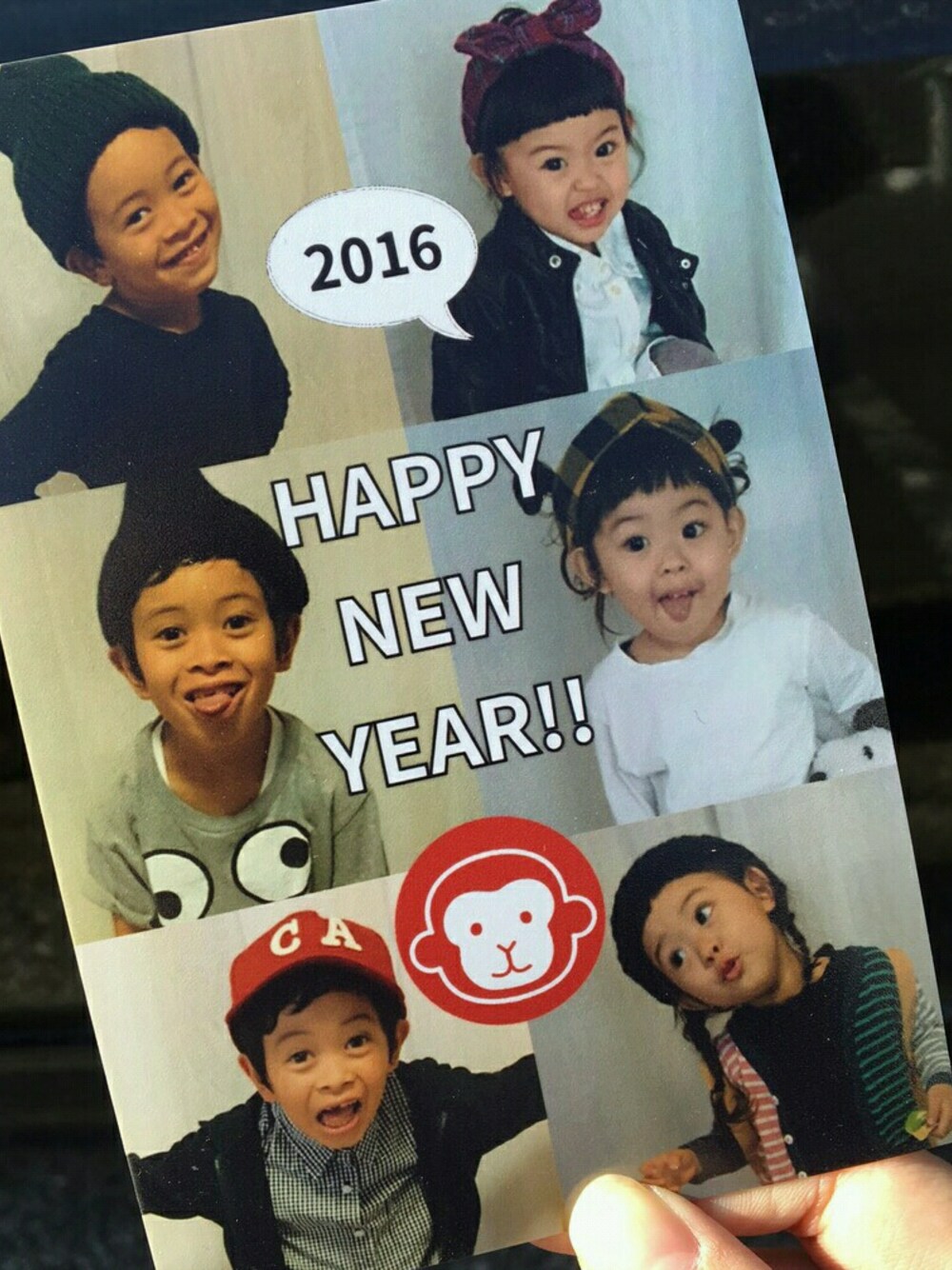 「2016、お正月、年賀状、kids、冬、HAPPY NEW EAR、新年」｜「あけおめ♥のアイテム（その他、その他）」を使った、あたち時々ぼく。さん（キッズ・90cm）の冬コーディネートの1枚目の写真