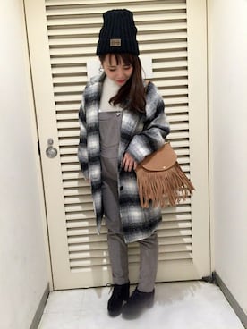 「SPIGA（スピーガ）のアイテム（オールインワン・サロペット）」を使った、SPIGA OFFICIALさん（レディース・154cm）の秋コーディネート