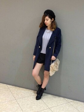 「SPIGA（スピーガ）のアイテム（パンツ）」を使った、SPIGA OFFICIALさん（レディース・167cm）の冬コーディネート