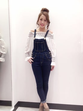 「SPIGA（スピーガ）のアイテム（オールインワン・サロペット）」を使った、SPIGA OFFICIALさん（レディース・157cm）の春コーディネート