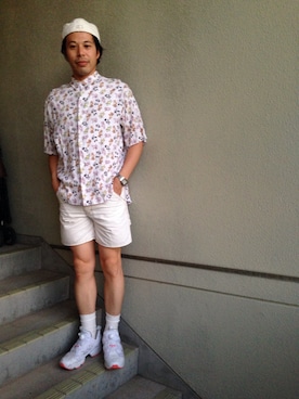 「GANRYU（ガンリュウ）のアイテム（キャップ）」を使った、マーチンさん（メンズ・170cm）の春コーディネート