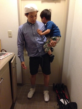 「GANRYU（ガンリュウ）のアイテム（キャップ）」を使った、マーチンさん（メンズ・170cm）の夏コーディネート