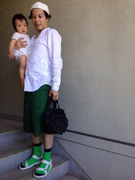 「GANRYU（ガンリュウ）のアイテム（キャップ）」を使った、マーチンさん（メンズ・170cm）の夏コーディネート