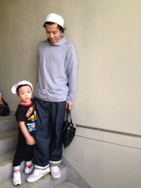 「GANRYU（ガンリュウ）のアイテム（帽子）」を使った、マーチンさん（メンズ・170cm）の秋コーディネート