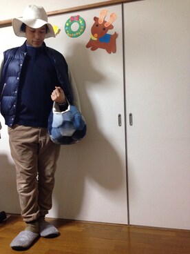「KIJIMA TAKAYUKI」｜「アイテム（スタジャン）」を使った、マーチンさん（メンズ・170cm）の冬コーディネート