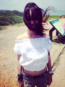 「G-SHOCK（ジーショック）のアイテム（アナログ腕時計、ホワイト系）」を使った、poohさん（レディース・161cm）の夏コーディネート