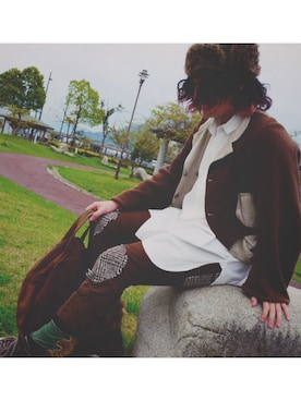 CHRISTOPHER NEMETHのテーラードジャケット（ブラウン系）を使った