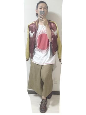 「HIRO（ヒロ）のアイテム（トップス）」を使った、Roftさん（メンズ・170cm）の夏コーディネート