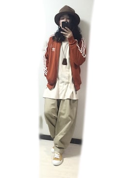 「アイテム（ジャージ）」を使った、Roftさん（メンズ・170cm・20代）の秋コーディネート