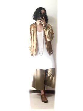 「アイテム（その他アウター、ゴールド系）」を使った、Roftさん（メンズ・171cm）の秋コーディネート