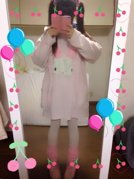 「原宿」｜「アイテム（マウンテンパーカー）」を使った、えリリィさん（レディース・160cm）の冬コーディネート
