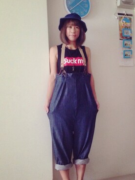 「OUTER SPACE（アウタースペース）のアイテム」を使った、Hsiao Shatinaさん（レディース・165cm）の夏コーディネート